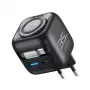 GaN ceļojumu lādētājs Havit UC250 A-EU 20V 1xUSB-C 0,7m melns