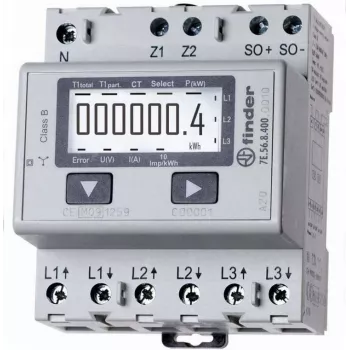 Enerģijas skaitītājs Finder 7E.56.8.400.0010 trīsfāžu 3Ph 230V 50Hz