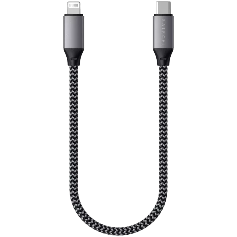 Satechi ST-TCL10M USB kabelis 0,25 m USB C USB C/Lightning melns pelēks