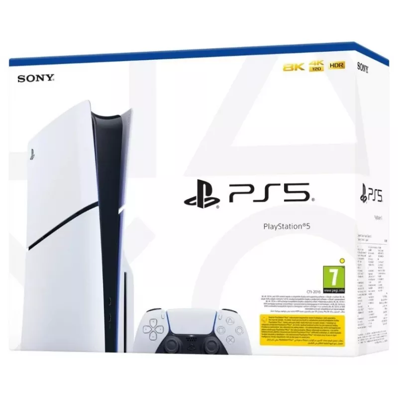 Spēļu konsole Sony PlayStation 5 E Chassis Standard Disc edition — 1 TB SSD, AMD Ryzen Zen 2 3,5 GHz, 16 GB, GDDR6, Bluetooth 5.1, Wi‑Fi, Gigabit Ethernet