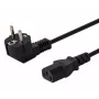 Strāvas kabelis SAVIO CL-146 — 3 m, IEC C13 uz IEC tips E, melns