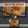 HDMI 2.1 kabelis QOLTEC 5 m — 48 Gbit/s, 8K@60Hz, 26AWG, zeltīti savienotāji