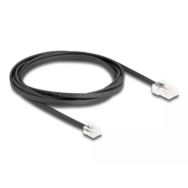 Telefona kabelis DeLOCK 88036 RJ45 uz RJ11 2 m melns