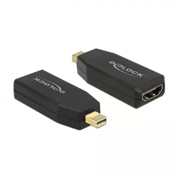 Kabeļa dzimuma mainītājs DeLOCK 65583 mini Displayport 1.2 HDMI Melns