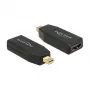 Kabeļa dzimuma mainītājs DeLOCK 65583 mini Displayport 1.2 HDMI Melns