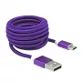 Sbox USB->Micro USB M/M 1m USB-10315U plūmju violeta