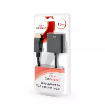 Adapter DisplayPort uz VGA melns