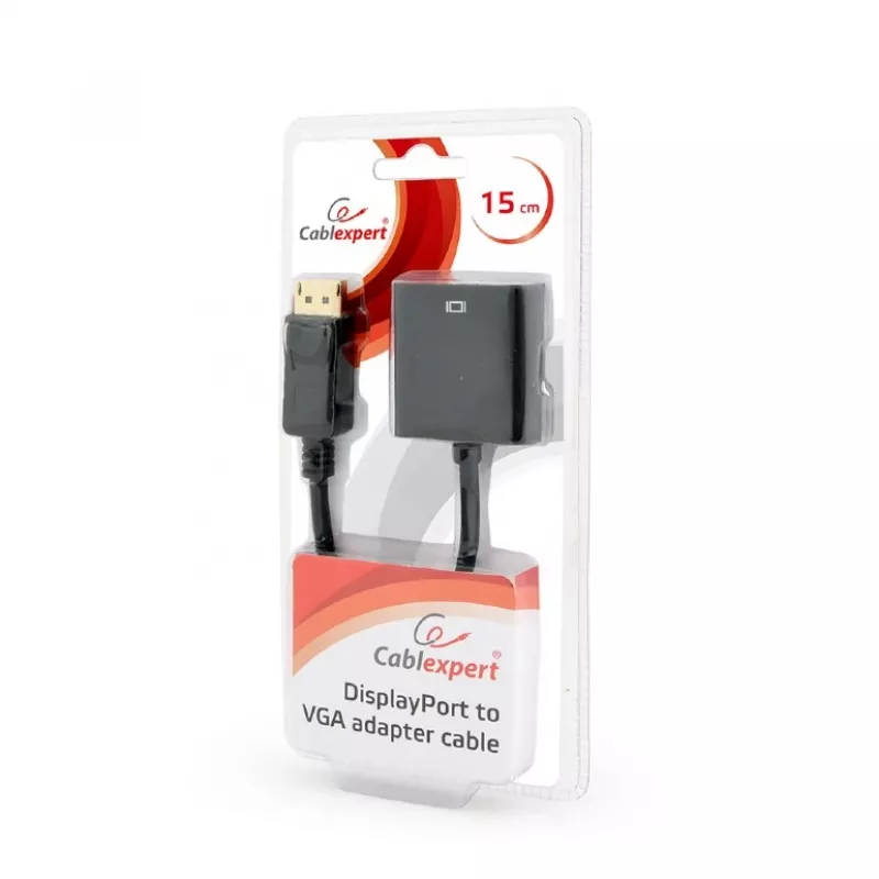 Adapter DisplayPort uz VGA melns