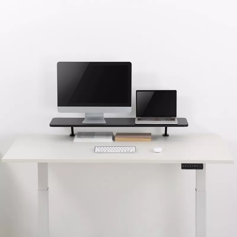 Monitora galda plaukts Ergooffice.eu ER-409, pieskrūvējams, piemērots 13 collu līdz 32 collu monitoriem, maksimālā slodze 20 kg