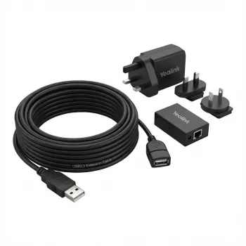 USB pagarinātāja kabelis Yealink USB2-EXT-10M ar strāvas adapteri, 10 m garums