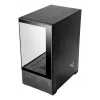 TACENS Mars Gaming MC-SE2 — Mini-ITX / Micro-ATX, melns, sānu logs, apakšā izvietots barošanas bloks, atbalsta 2x2,5 collu + 1x3,5 collu