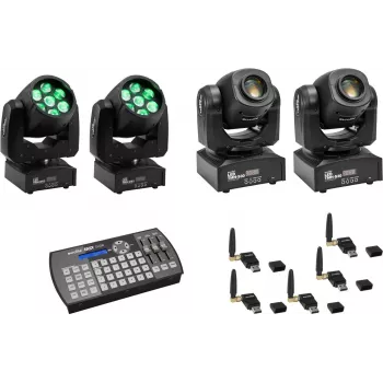 LED komplekts EUROLITE TMH-W63 TMH-S30 USB QuickDMX Easy Show — DMX vadāmi LED skalošanas un punktveida gaismekļi