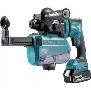 Makita DHR182RTWJ - Rotācijas āmurs - Bezvada - 3 režīmi - SDS-plus - 1,7 džouli - 2 akumulatori - 18 V