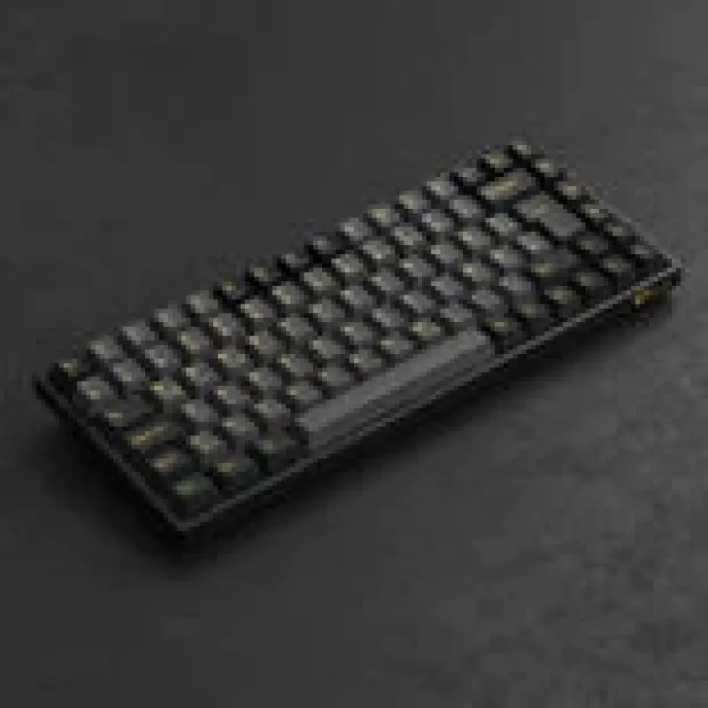Mehaniskā spēļu tastatūra AKKO Melns & Gold 3084B Plus, 84 taustiņi, Akko V3 Cream dzeltena slēdži, RGB apgaismojums