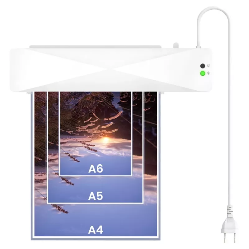Aukstā/karstā laminētājs SAVIO LR-01/W — maks. platums 230 mm, 320 mm/min, 300 W, balts