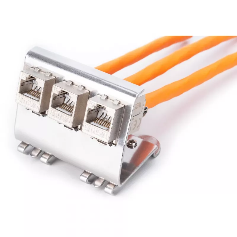 Adapteris Digitus AN-25183 3x Keystone modulim, nerūsējošais tērauds