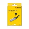 DELOCK USB 3.2 Gen 1 (3.1 Gen 1) 4-portu centrs ar Type-A + Type-C resursdatora pieslēgumu (5000 Mbit/s) melns/caurspīdīgs