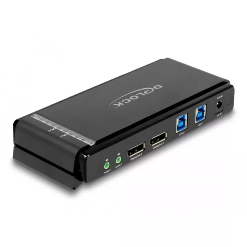 KVM slēdzis DeLOCK DisplayPort 1.4 8K 60Hz USB Audio
