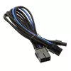 SilverStone PCI-8-pin uz PCIe-6+2-pin kabelis, 250 mm - melns/zils