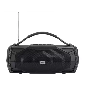 Tracer Explorer TRAGLO47616 portatīvais Bluetooth skaļrunis, TWS, Bluetooth 5.3, 15 W RMS, FM radio, lukturītis, saules panelis, 1800 mAh jaudas banka, microSD, melns