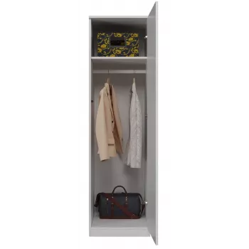 Skapis Top e Shop SD-50 BI ar 5 plauktiem, 1 durvīm, balts rāmis