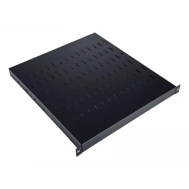 Plaukts Digitus TN-19-5/9-1U-W-BK tērauda melns 19 collu 500mm dziļums