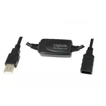 USB kabelis LogiLink 15M USB 2.0 M/M Melns