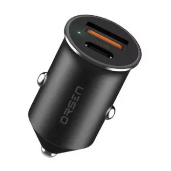 Auto lādētājs Orsen C8 45W — 45 W USB-C PD ātrā uzlāde, melns