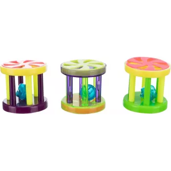Rotaļu bumba kaķiem Trixie Ball Trixie Ball and Roll, plastmasa, zvaniņš, daudzkrāsains, Ø 4.5 cm, 1 gab.