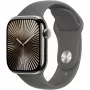 Apple Watch Series 10 GPS + Cellular 42mm Natural Titanium Case with Stone pelēka Sport Band - S/M (MWXD3QF/A)