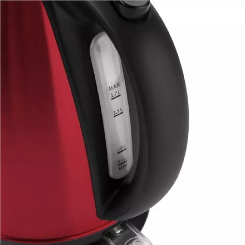 ETA | Tējkanna | 359090010 | Standarta | 2200 W | 1,7 L | Nerūsējošais tērauds | 360° rotējoša pamatne | Sarkana