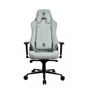 Spēļu krēsls Arozzi Vernazza SoftFabric Pearl zaļa — ergonomisks spēļu sēdeklis, mīksts audums