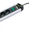 Power Extension Bachmann PRIMO 1.75 m 3 AC Outlets Melns pelēka