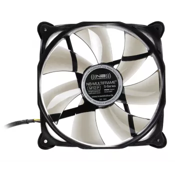 NoiseBlocker Multiframe M12-P 120 mm datora korpusa ventilators, 2000 RPM, 133 m³/h, 4,5 V, melns
