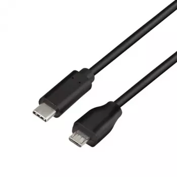 Logilink - USB kabelis - USB 2.0 Type C (vīrišķais) uz Micro-USB 2.0 (vīrišķais) - USB 2.0 - 15 V - 3 A - 1 m - Melns (CU0197)