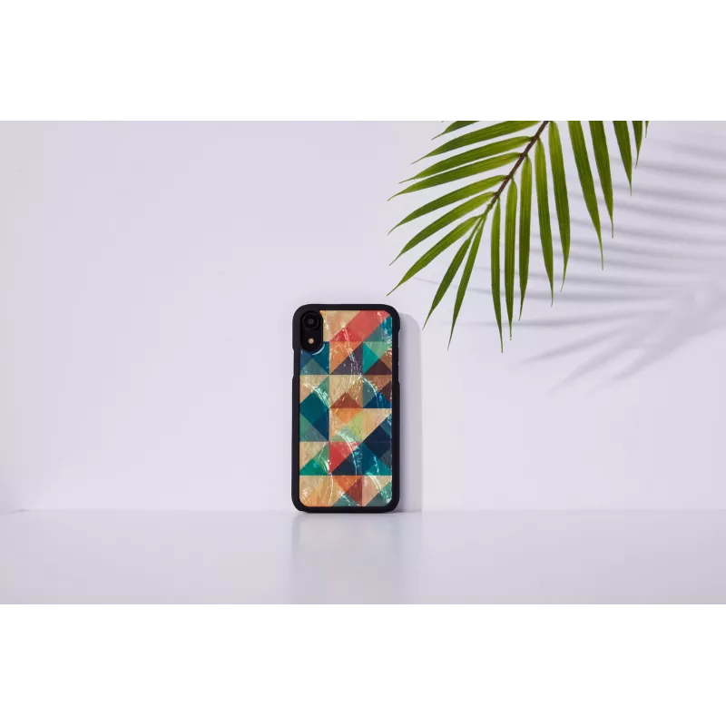 Viedtālruņa maciņš iKins iPhone XR — Mosaic Melns aizsargapvalks