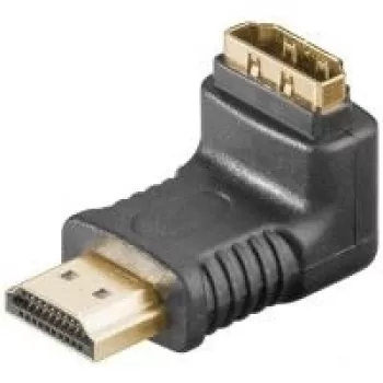 Wentronic Goobay HDMI™ Winkeladapter, HDMI Standard-Plug (Type A), Melns - HDMI™ A-Plug > HDMI™ A-Socket (51727)
