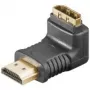 Wentronic Goobay HDMI™ Winkeladapter, HDMI Standard-Plug (Type A), Melns - HDMI™ A-Plug > HDMI™ A-Socket (51727)