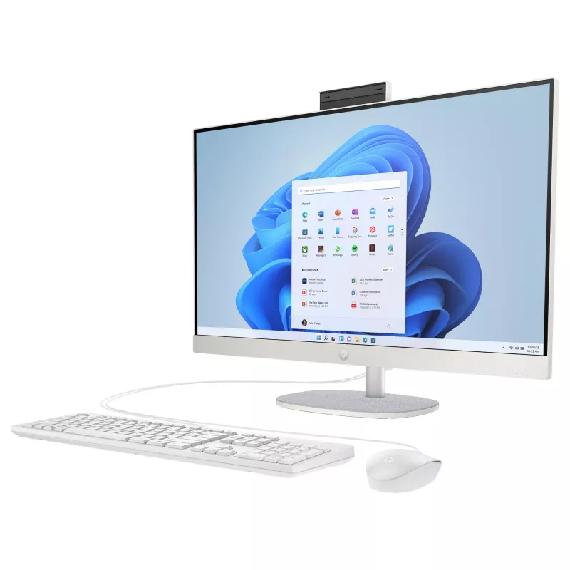 HP 27-cr0471ng - Viss-vienā (pilnīgs risinājums) - Ryzen 7 7730U - RAM 16 GB - SSD 512 GB - NVMe - Radeon Graphics - 1GbE, Wi-Fi 6, Bluetooth - WLAN: 802.11a/b/g/n/ac/ax, Bluetooth