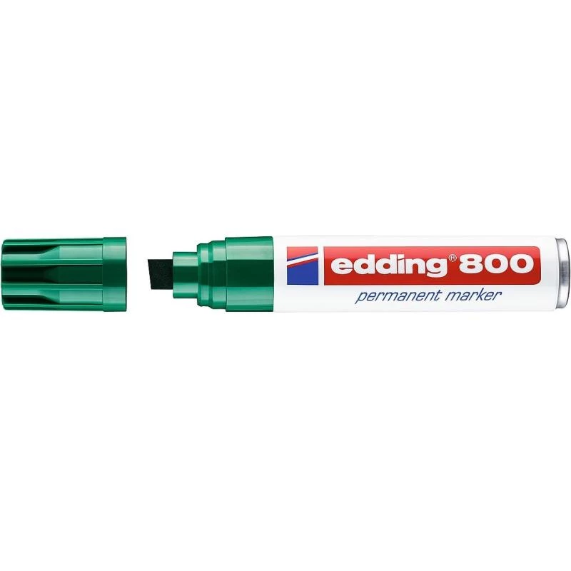 Pastāvīgais marķieris Edding 800 ar slīpu uzgali zaļš