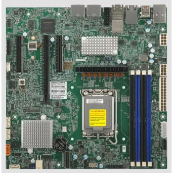 Mātesplate Supermicro X14SAZ-TLN4F, Socket 1851, Intel mikroshēmojums, Micro-ATX, 4x DIMM DDR5, līdz 256 GB, 2x 2,5 Gb LAN, IPMI