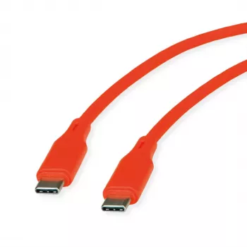 ROLINE USB 2.0 kabelis C-C ST/ST silikons 60W 1m oranžs - kabelis - ciparu/datu (11.02.9124)