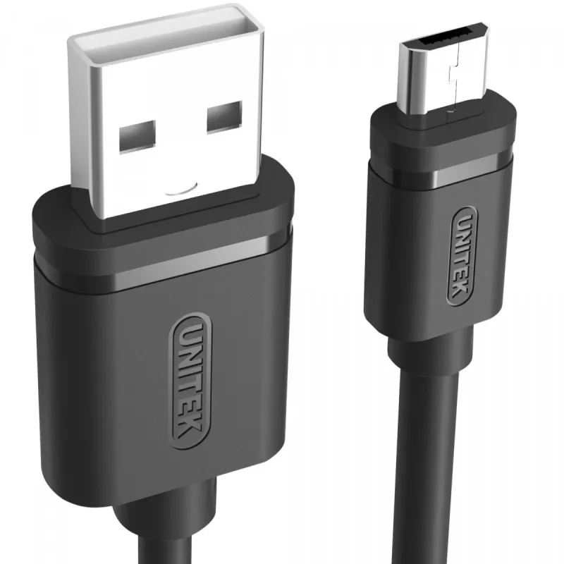 UNITEK Y-C434GBK USB kabelis USB 2.0 1.5 m USB A Micro-USB B Melns