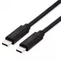 ROLINE USB4 Gen3x2 kabelis, CC, ST/ST, 40Gbit/s, 240W, melns, 0,5 m (11.02.9100)