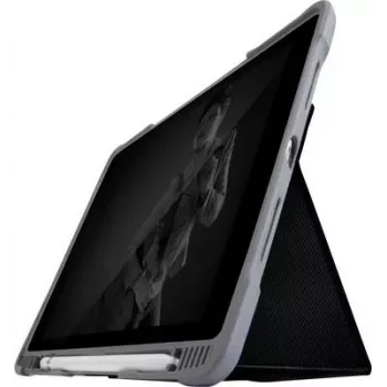 Aizsargapvalks STM Dux Plus Duo iPad 7./8./9. paaudzei — Melns, izglītības lielapjoma iepakojums