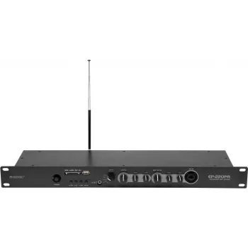 Priekšpastiprinātājs Omnitronic EP-220PR ar MP3 atskaņotāju un FM radio