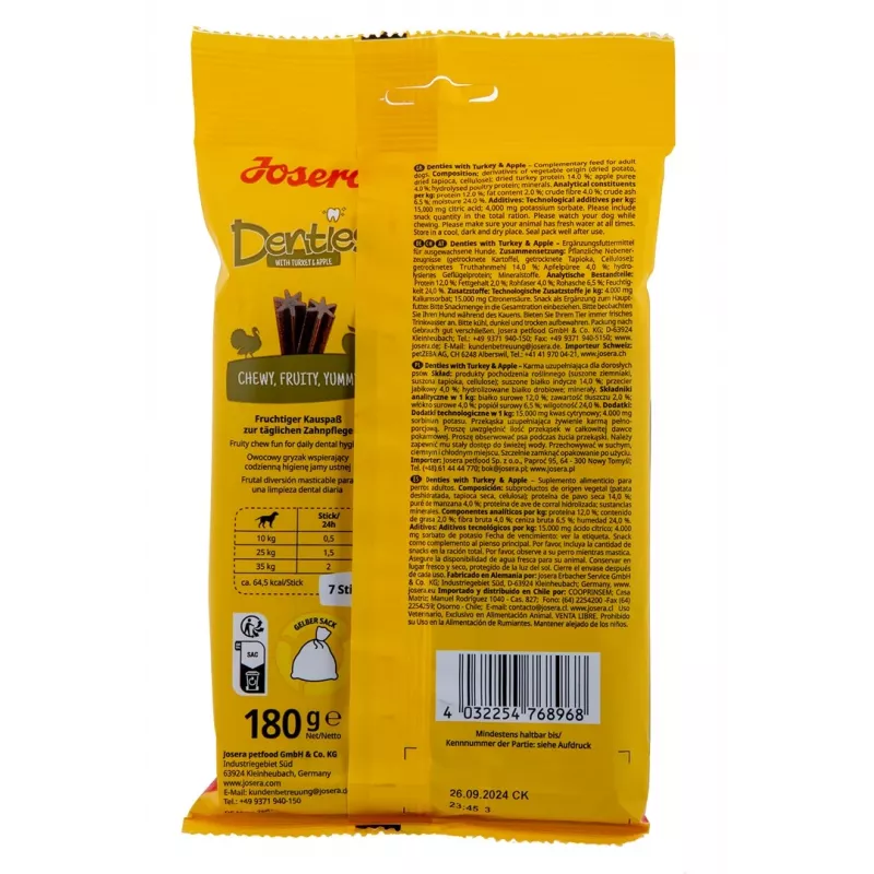JOSERA Denties Turcija ar ābolu - kārums suņiem - 180g