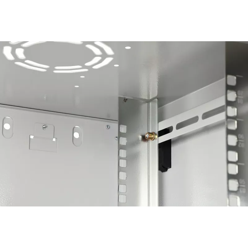 Pie sienas stiprināms 19 collu statīva skapis DIGITUS Dynamic‑N DN-37100, 7U, 600x450 mm (PxG), IP20, gaiši pelēks, neizjaukts