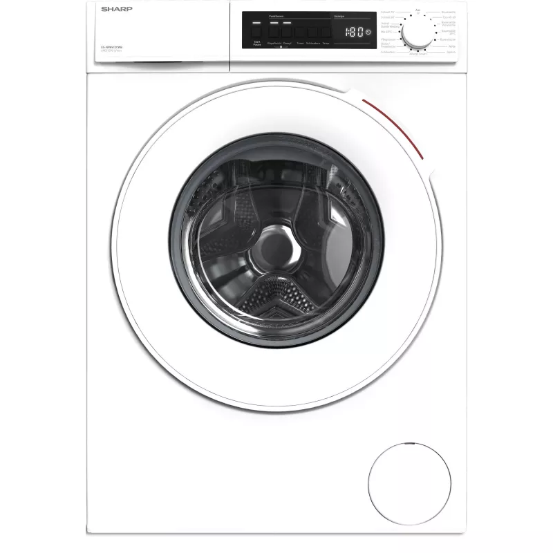 Sharp ES-NFW612CWB-DE veļas mašīna ar priekšējo ielādi 6 kg 1200 apgr./min balta