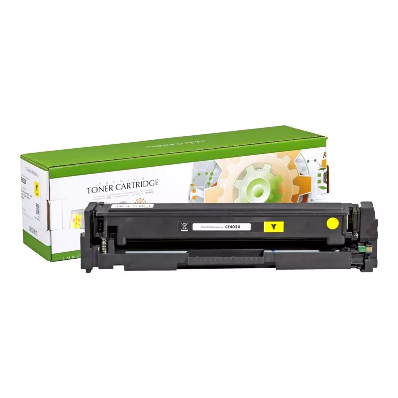 STATIC Tonera kasetne, saderīga ar HP CF402X dzeltenu, augstas ietilpības, saderīga, 2300 lpp.